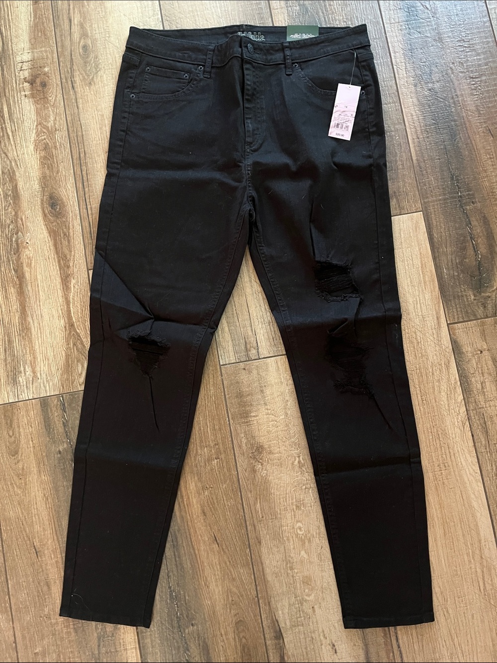 wild fable Black Skinny Distressed Women's Jeans